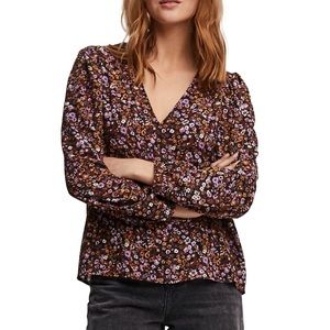 Vero Moda | Una Floral Long Sleeve Top Size S